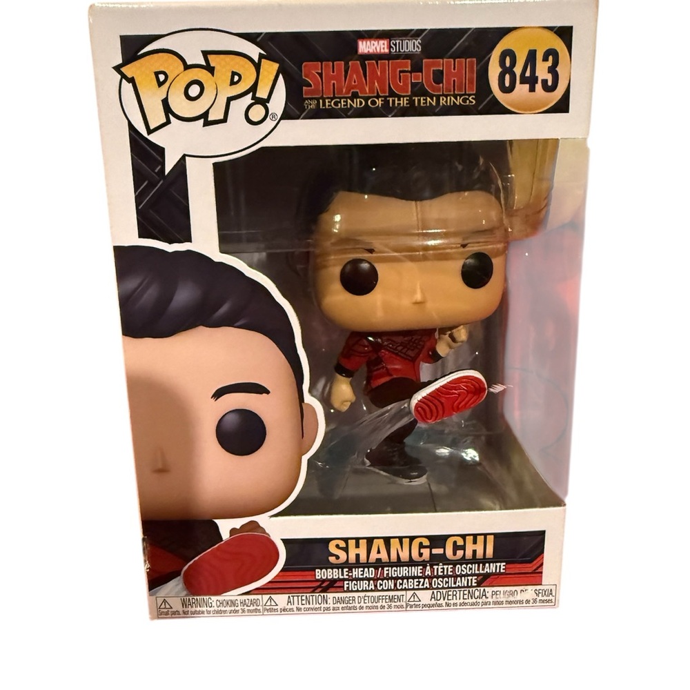 Funko Pop Shang-Chi Figure with Red and Black Outfit